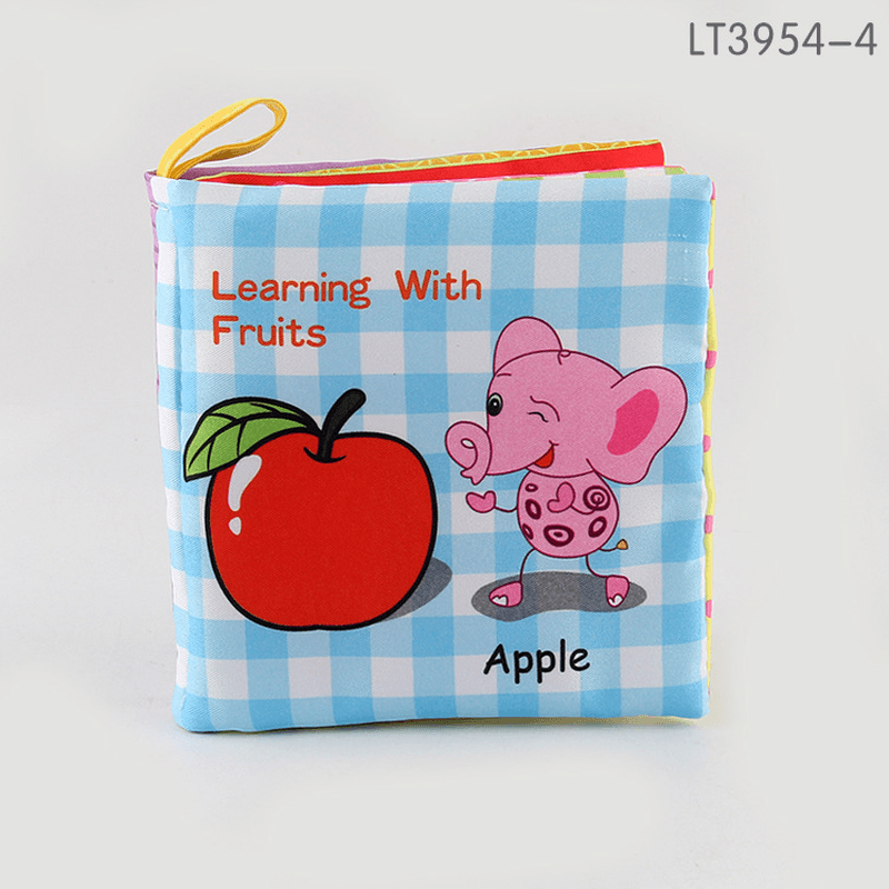 Baby Three-Dimensional Palm Cloth Book Early Education Toys English Animal Digital Cognition - MRSLM