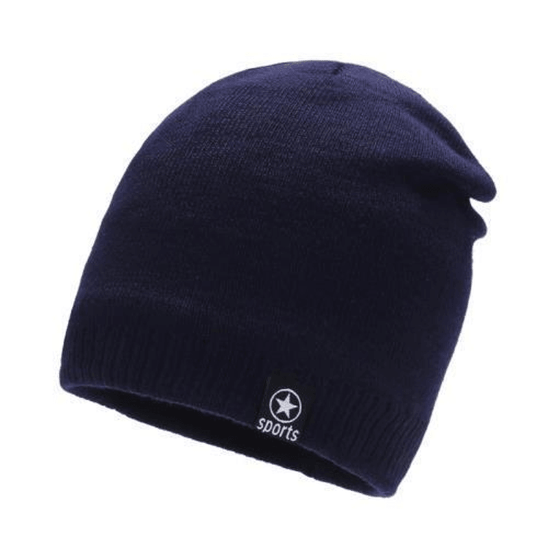 Men'S Plush Thick Woolen Warm Knitted Hat - MRSLM