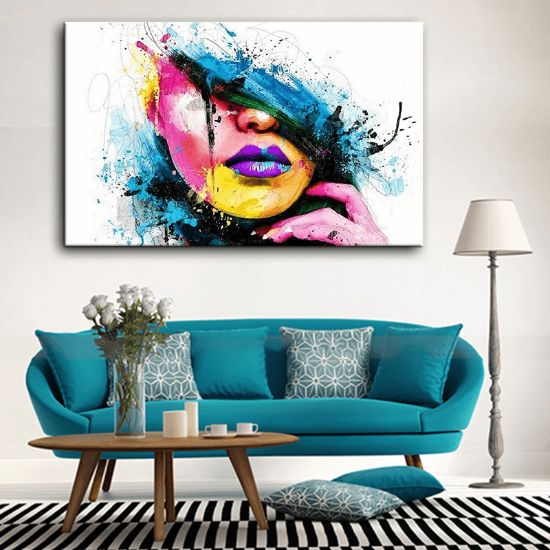 Hand Painted Oil Paintings People Modern Stretched on Canvas Wall Art for Home Decoration - MRSLM