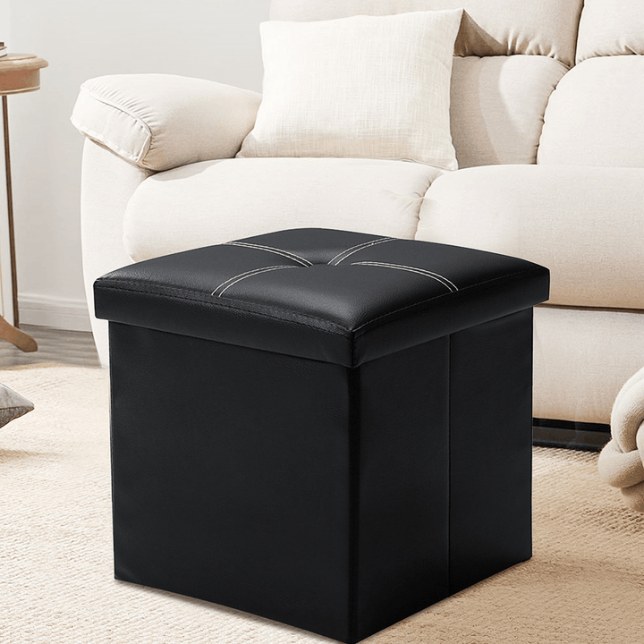 Multifunctional Storage Stool PU Leather Sofa Ottoman Bench Footrest Box Seat Footstool Square Chair Home Office Furniture - MRSLM