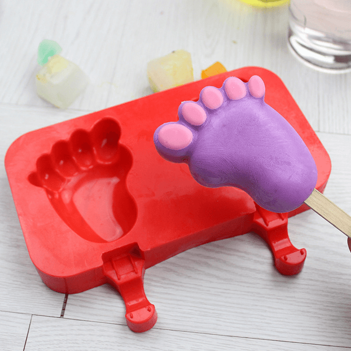 Creative Silicone Ice Cream Mold Ice Lolly Mold Rod Ice Mold Red Food Grade - MRSLM