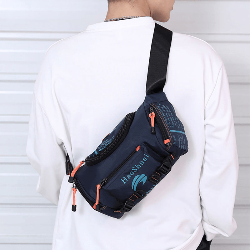 Men Fashion Multifunctional Shoulder Bag Crossbody Bag Waist Bag - MRSLM