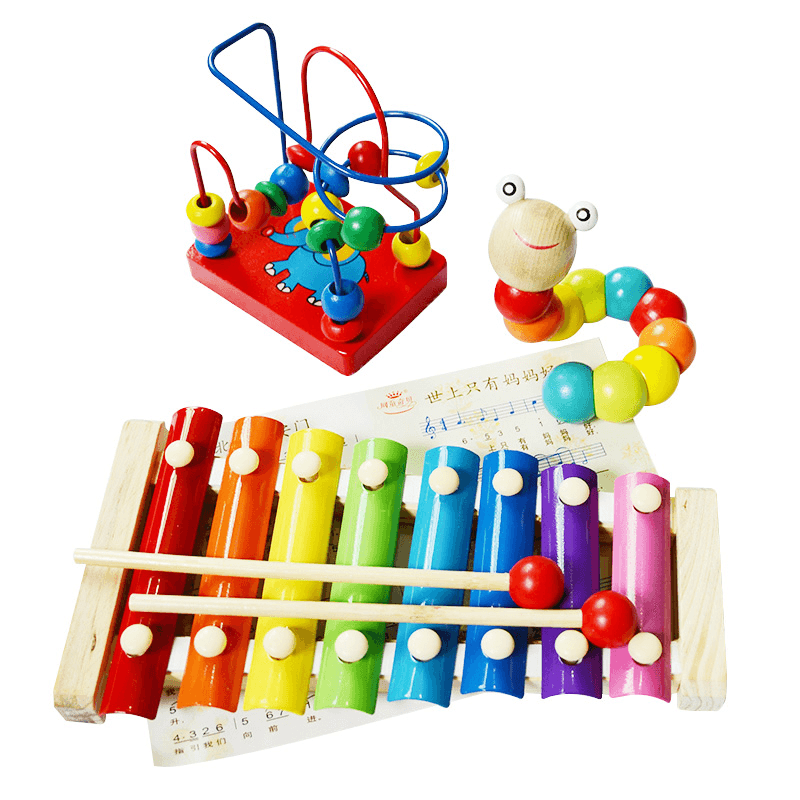 Boy Girl Baby Educational Musical Instrument Toy 1-2-3 Years Old Eight-Tone Xylophone - MRSLM