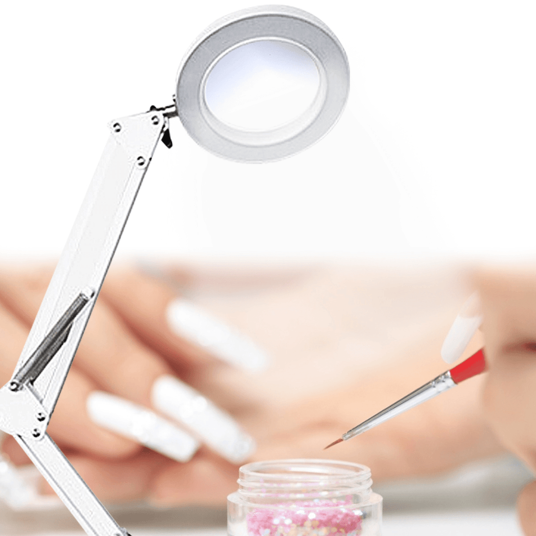 5X Illuminated Magnifier USB 3 Colors LED Glass Table Lamp/Skincare Beauty Tool - MRSLM