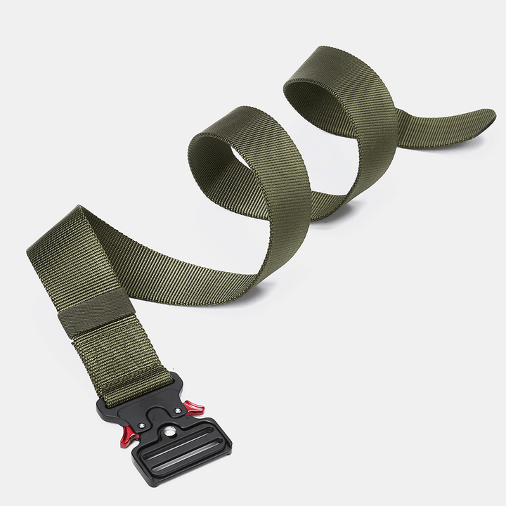 125Cm 4.8Cm Nylon Waist Leisure Belts Zinc Alloy Tactical Belt Quick Release Inserting Buckle - MRSLM