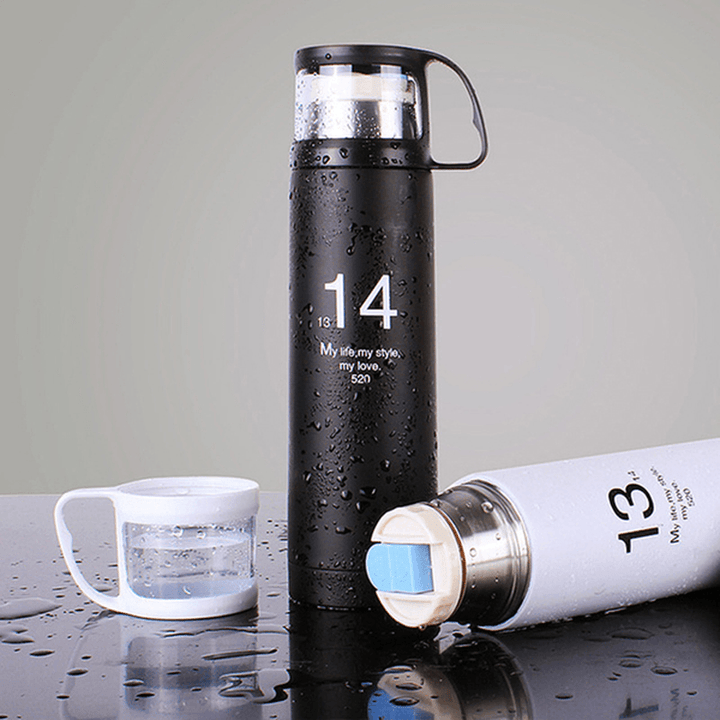 1314 Lovers Cup Stainless Steel Vacuum Flask Thermos Cup Portable Travel Mug - MRSLM