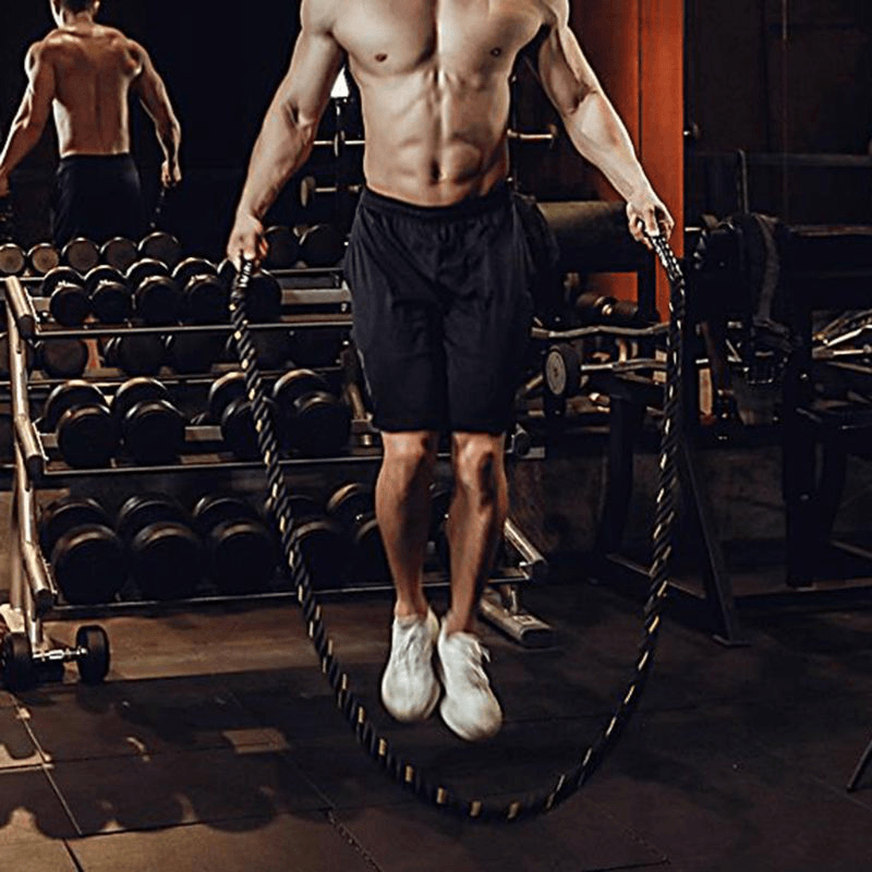 2.8/3M Exercise Training Rope Heavy Jump Ropes Adult Skipping Rope Battle Ropes Strength Muscle Building Fitness Gym Home - MRSLM