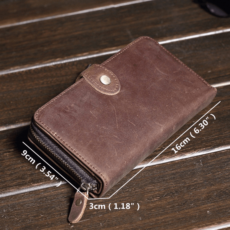 Vintage Genuine Leather Large Capacity Wallet - MRSLM