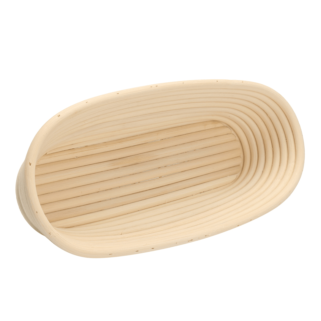 Long Oval Banneton Bread Dough Proofing Rattan Brotform Storage Baskets Loaf Proving Rising 4 Sizes - MRSLM