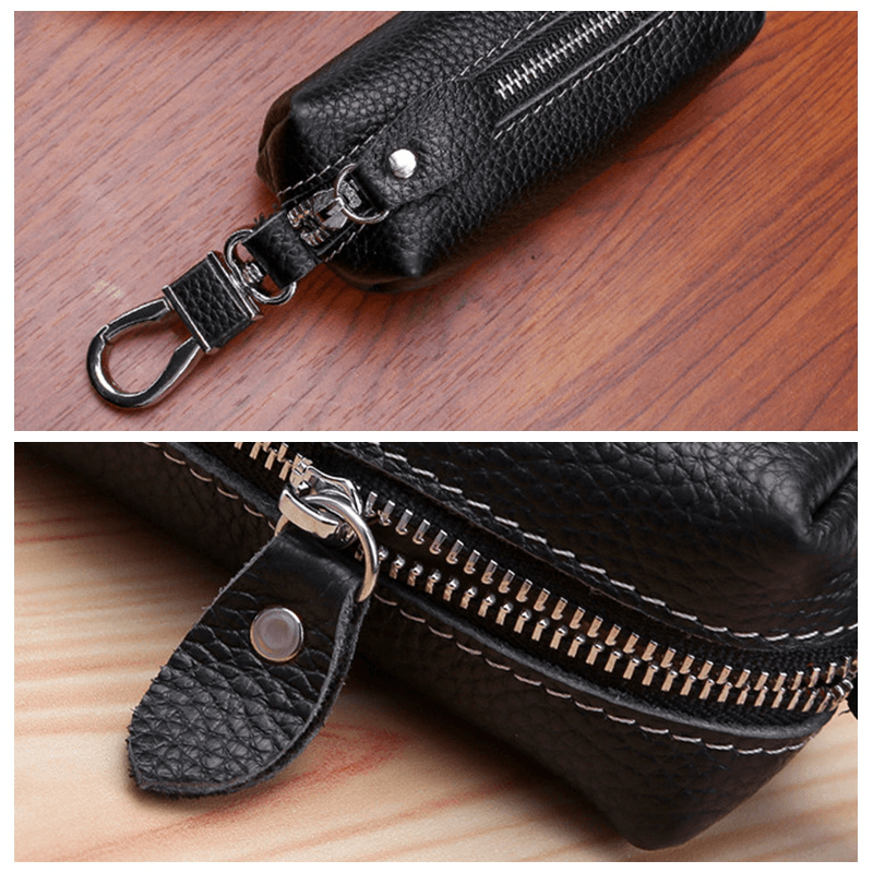 Men and Women Genuine Leather Car Key Case Holder Purse - MRSLM