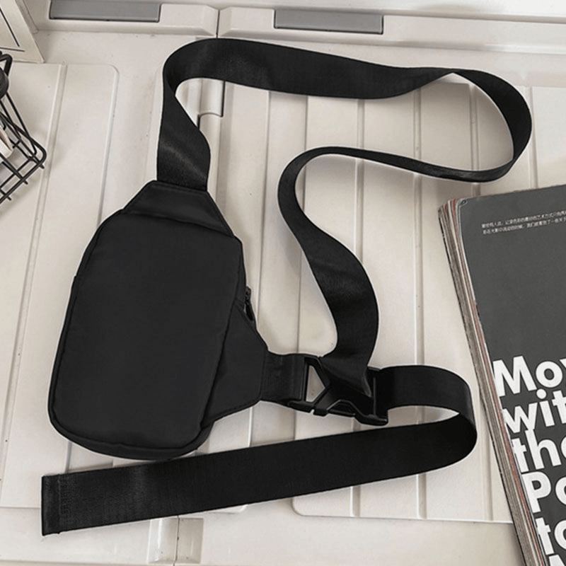 Men Fashion Simple Nylon Wear-Resisting Breathable Chest Bag Crossbody Bag - MRSLM