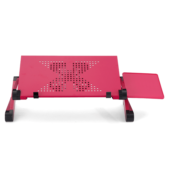 Laptop Desk Aluminum Alloy Folding Computer Notebook Desk Bed Laptop Table with Cooling Stand and Mouse Tray - MRSLM