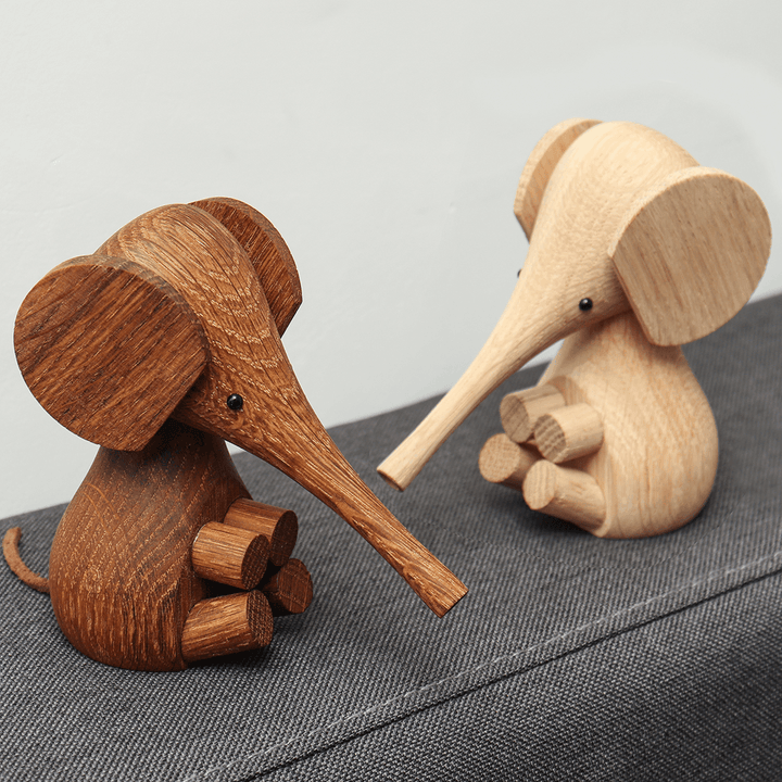 Adjustable Handicraft Elephant Wooden Animal Doll Smooth Surface Home Decorations Gift - MRSLM