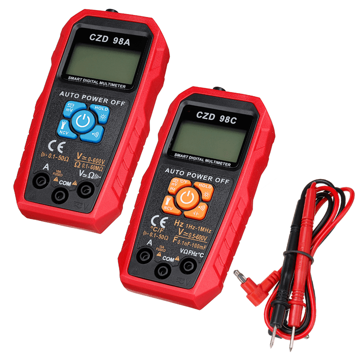 98A/C True RMS Electric Digital LCD Current AC DC Voltage Multimeter Capacitance Meter - MRSLM