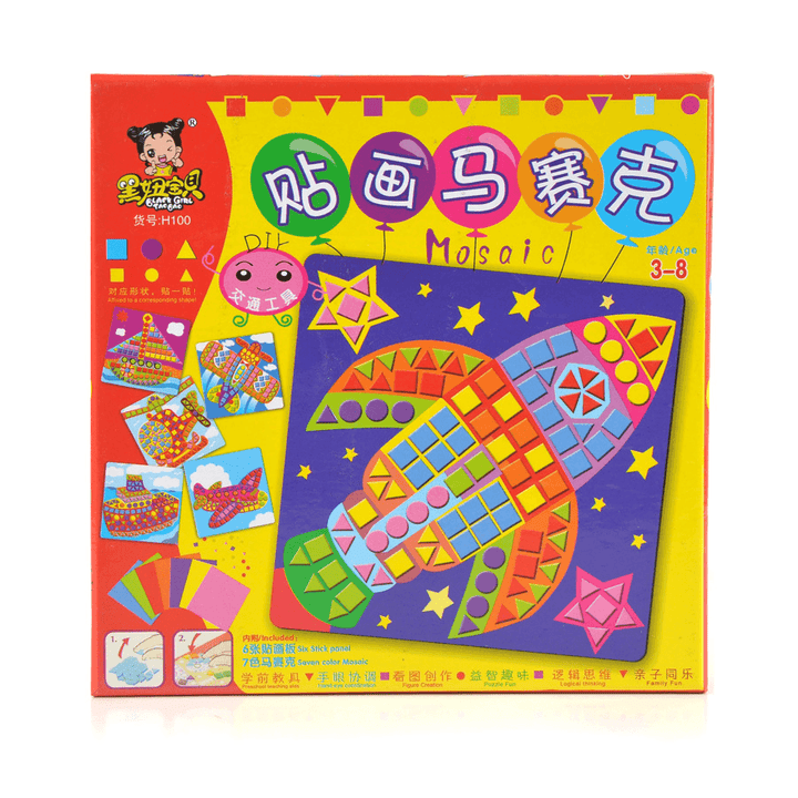 Brunette Baby Mosaic Stickers Children'S Educational Toys - MRSLM