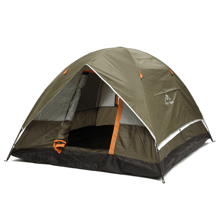 Outdoor 2-4 Persons Camping Tent Double Layer Waterproof Windproof Anti-Uv Sunshade Canopy - MRSLM