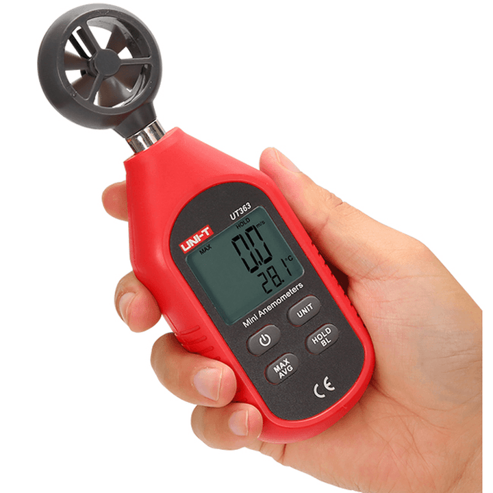 UNI-T UT363 Mini Digital Wind Speed Meter Pocket Anemometer Speed Temperature Tester Thermometer - MRSLM