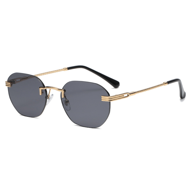 European and American Trend Square Rimless Sunglasses Men and Women Sunglasses - MRSLM