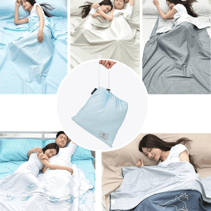 Naturehike 1-2 Person Sleeping Bag Travel Liner Envelope Cotton anti Dirty Liner Bed Sheet with Bag - MRSLM