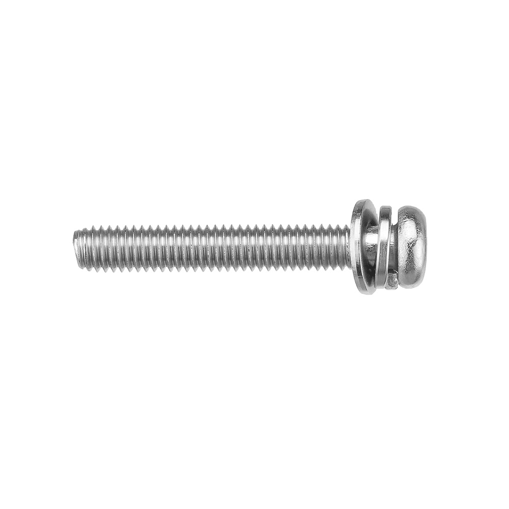 Suleve™ M6SP1 50Pcs M6 Stainless Steel 10-40Mm Phillips Pan Head Machine Screw Washer Bolt Asortment - MRSLM