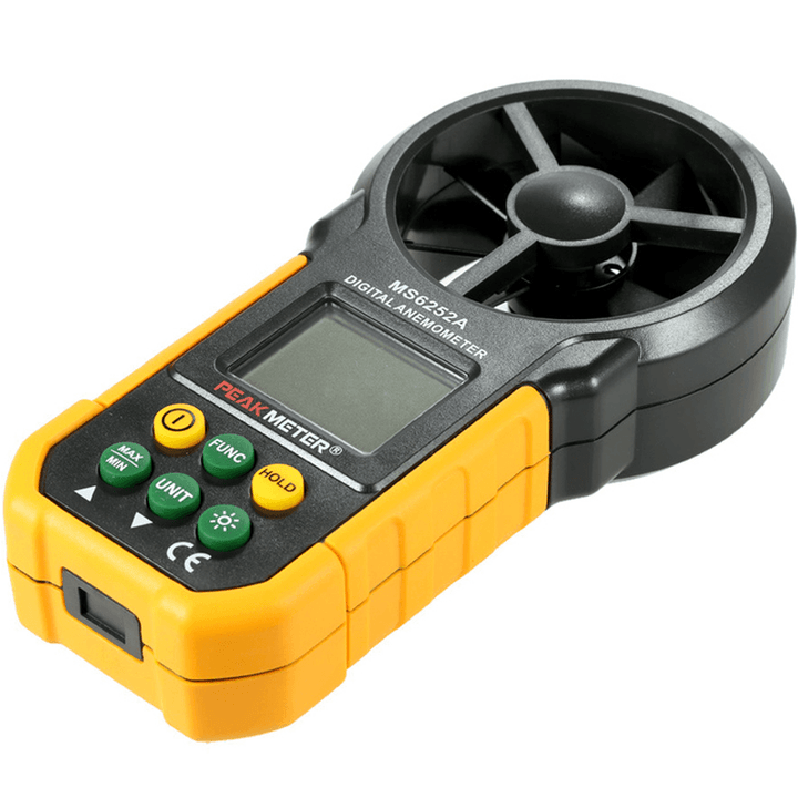 PEAKMETER MS6252A Multifunctional Digital Anemometer Air Volume Tachometer Wind Air Speed Tester - MRSLM