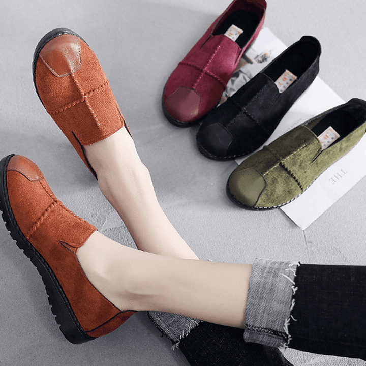 Women Casual Suede Soft Sole Loafers - MRSLM