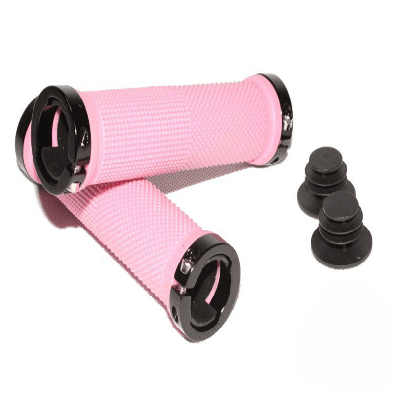 Bicycle Handlebars Silicone Anti-Slip Comfortable Cycling Handle Grip with Alloy Lockable MTB Road Bike - MRSLM