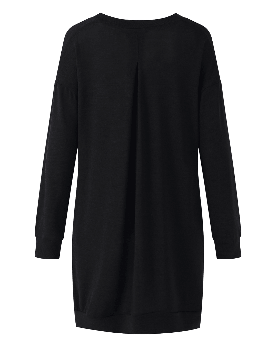 Women Long Sleeve Side Split Loose Casual Pullover Sweatshirt Dress with Pockets - MRSLM