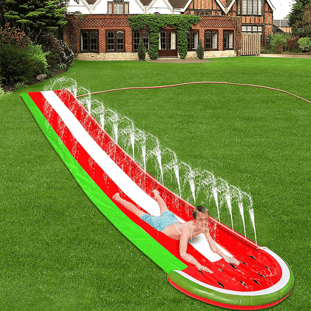 Watermelon Slip Slide Surf Water Slide Mat Lawn for Children Summer Pool Games Toys Backyard Outdoor Water Skater - MRSLM