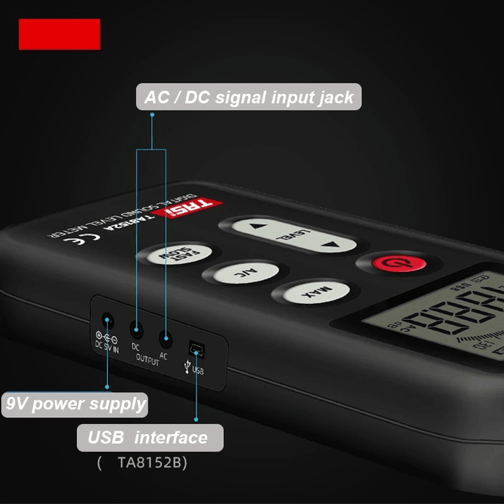 TASI® TA8152A Noise Measuring Instrument Db Meter 40~130Db Mini Audio Digital Sound Level Meter Decibel Monitor - MRSLM