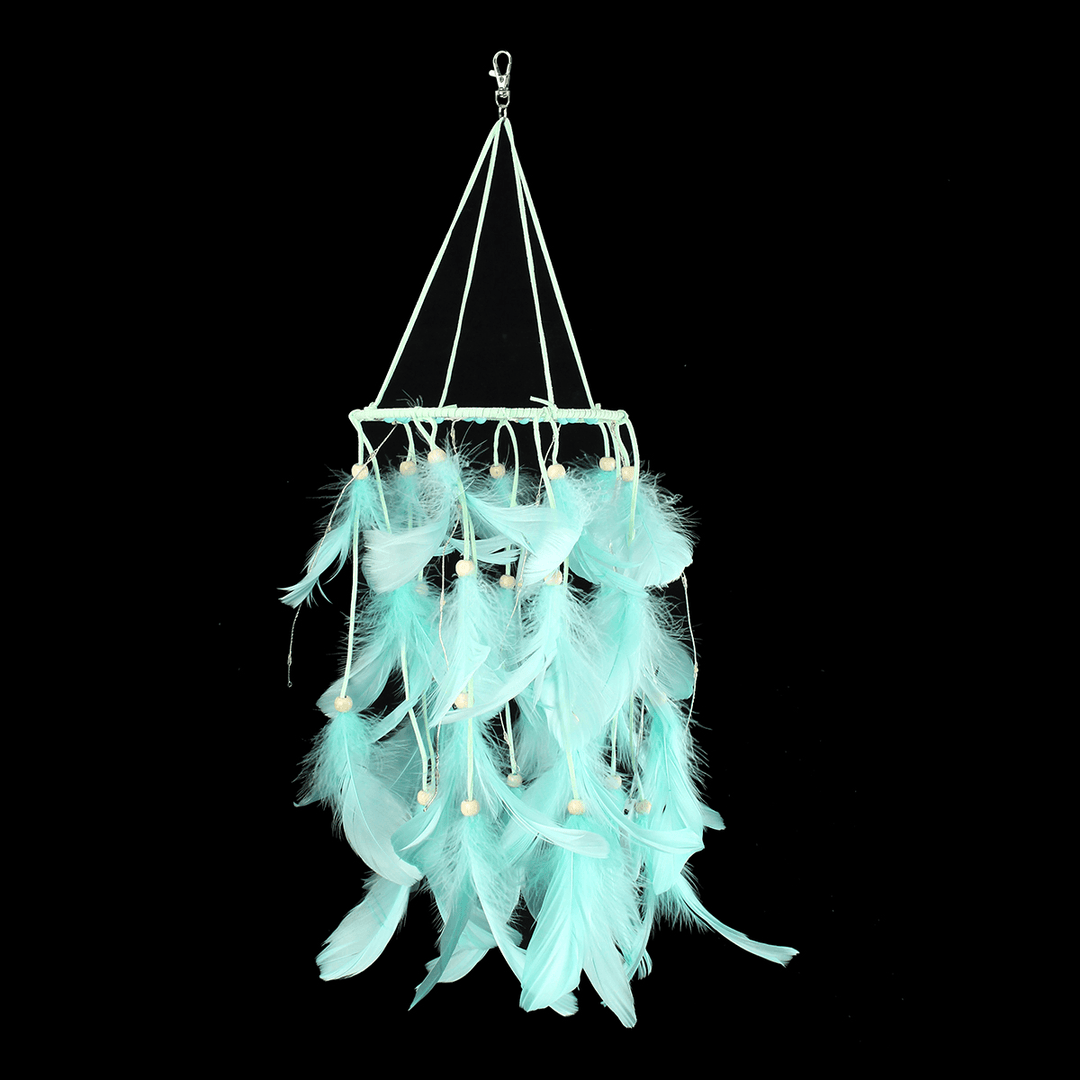 Lighting Dream Catcher LED Light Hanging Crafts Wind Chimes Girl Bedroom Romantic Hanging Decoration Gift - MRSLM