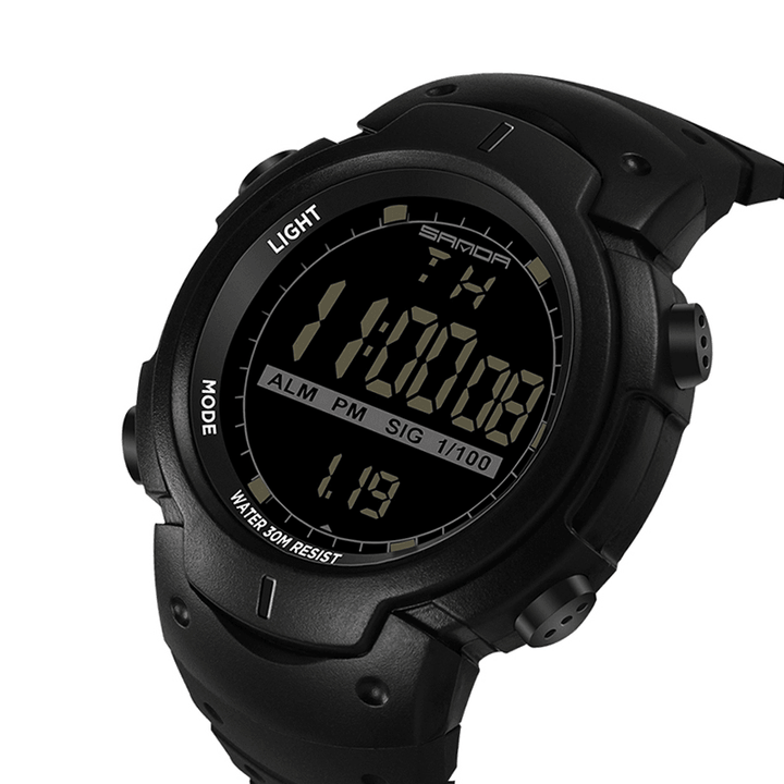 SANDA 269 Digital Watch Luminous Motion Timing Stopwatch Calendar Alarm Watch Outdoor Sport Watch - MRSLM