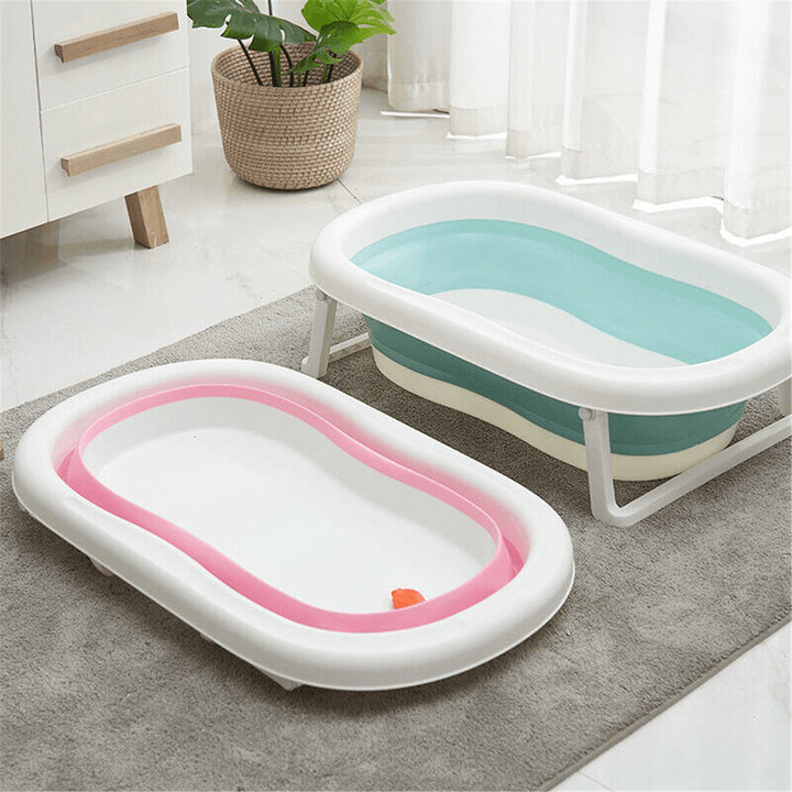 Baby Bathtub Foldable Travel Bath Large Newborn Kids Deluxe Wash Bath Tub - MRSLM