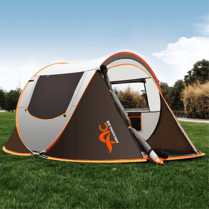 Outdoor 3-4 People Instant Pop up Tent Waterproof Sunshade Canopy Rain Shelter Camping Hiking - MRSLM