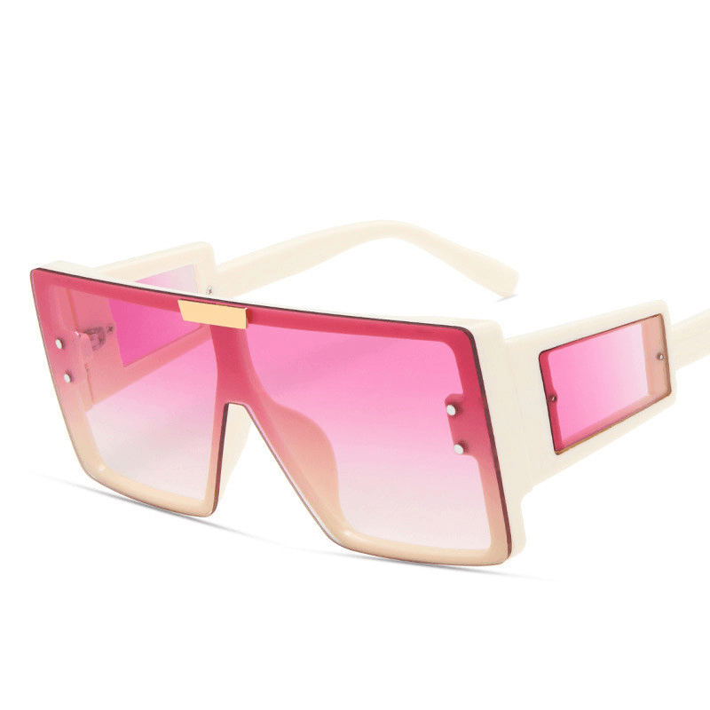 Large Square Frame Sunglasses Personality Wide-Legged Small Window Sunglasses Trendy One-Piece Sunglasses - MRSLM