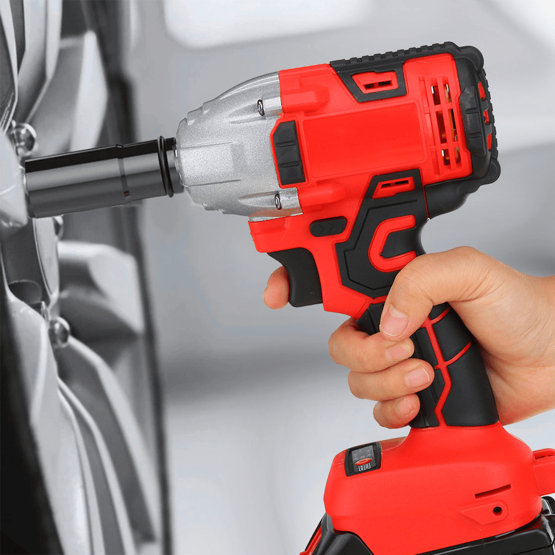 330NM 3000RPM Electric Cordless Brushless Impact Wrench W/ 1 or 2Pcs Battery & 5Pcs Sockets - MRSLM