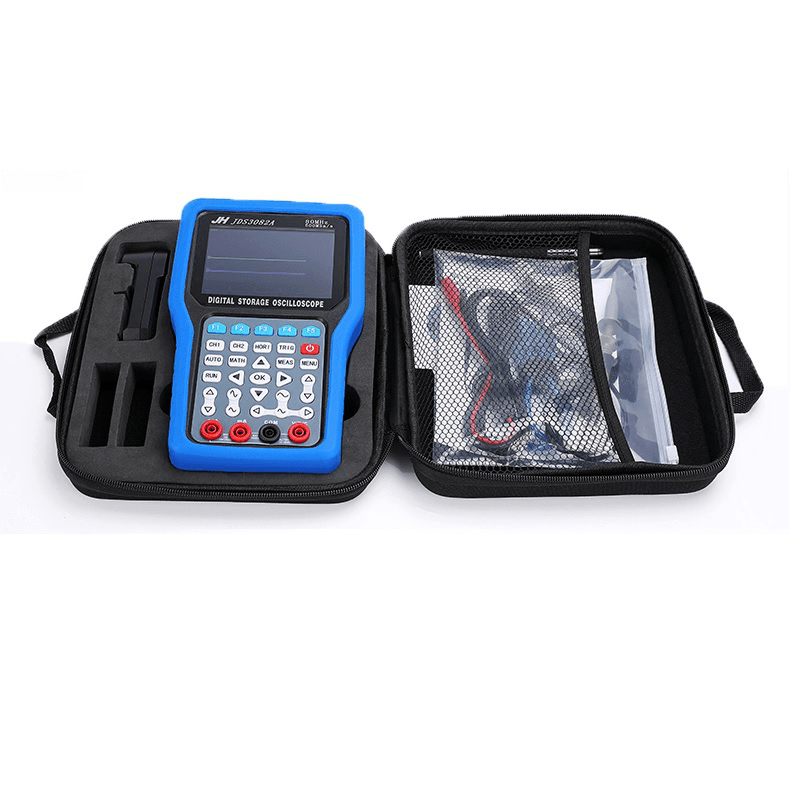 Jinhan JDS3051A/JDS3072E/JDS3082A Hand-Held Digital Oscilloscope 2 Channel Max 500Msa/S Sampling Rate 50-80Mhz Bandwidth Oscilloscope with Signal Generator 6000 Counts Digital Multimeter 3 in 1 - MRSLM