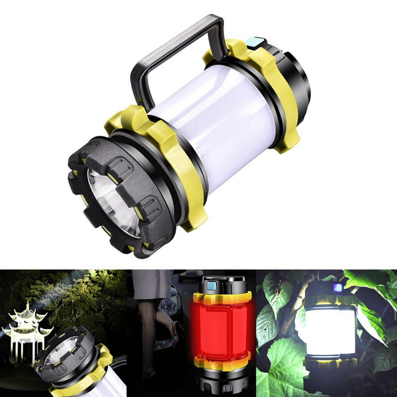 Ipree® 850LM LED+T6 USB Light 4 Modes Handheld Emergency Lantern Flashlight Spotlight Outdoor Camping - MRSLM