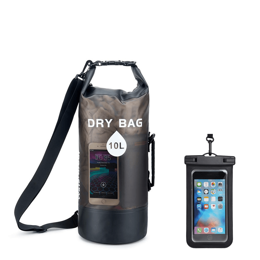 Ipree® 10/20L Waterproof Dry Bag Lightweight Dry Storage Backpack with 6.5Inch Phone Bag for Travel Floating Sailing Boating Swimming Camping Beach - MRSLM