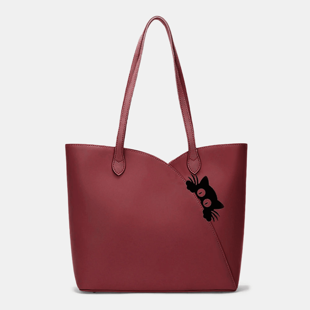 Women Cat Pattern Multifunction Shoulder Bag Handbag - MRSLM