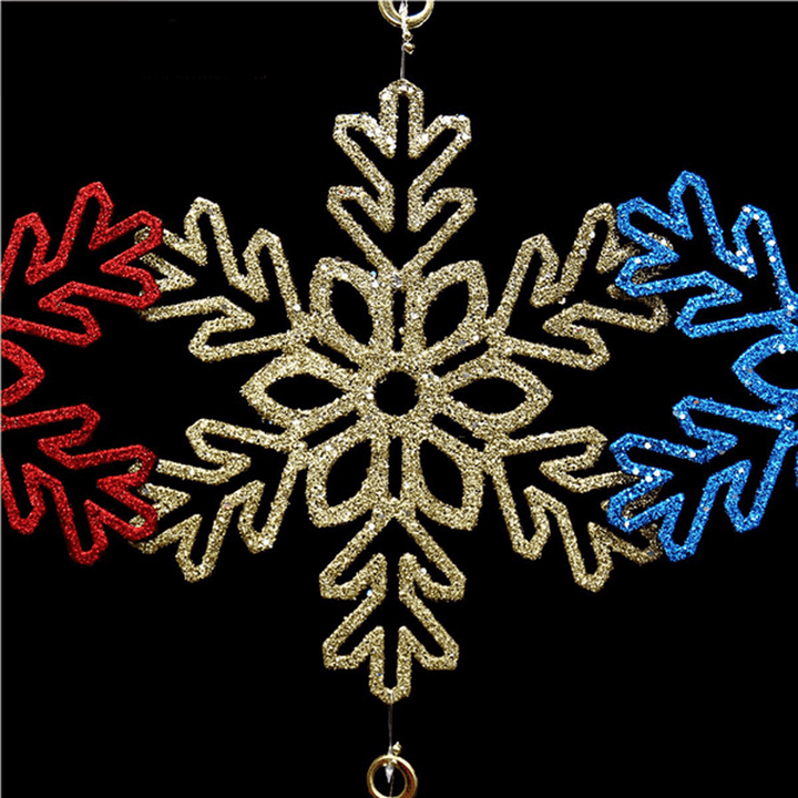 Christmas Star Snowflake Garland Hanging Pendant Tree Party Window Door Decoration - MRSLM