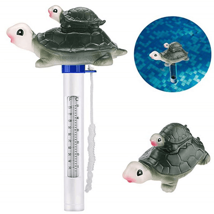 Cute Turtle Shape Floating Swimming Pool Thermometer for SPA Float Temperature PXPF - MRSLM