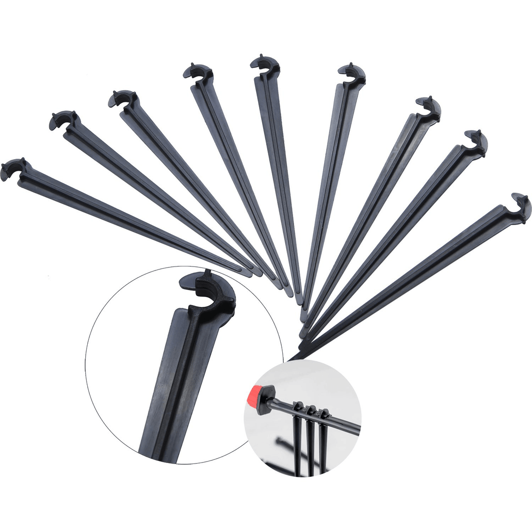 50Pcs Irrigation Drip Support Stakes 1/4 Inch Tubing Hose Holder for Vegetable Gardens or Flower Beds Water Flow Drip Irrigation System - MRSLM