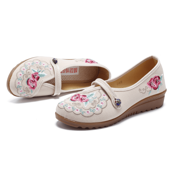 Flower Embroidery Comfortable Soft Flats - MRSLM