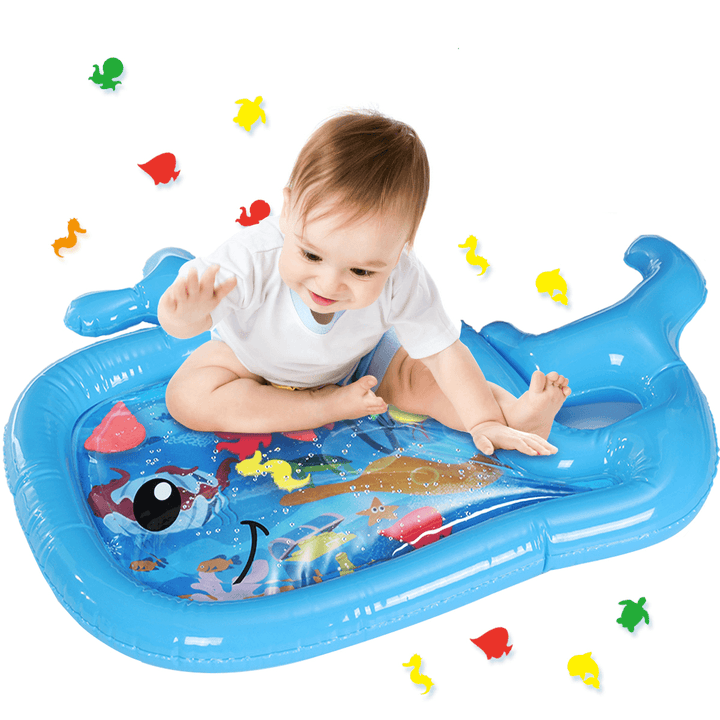 Baby Kids Water Play Mat Infant Tummy Time Fun Activity Play Center Activity Game Gift for 3-9 Months Baby - MRSLM