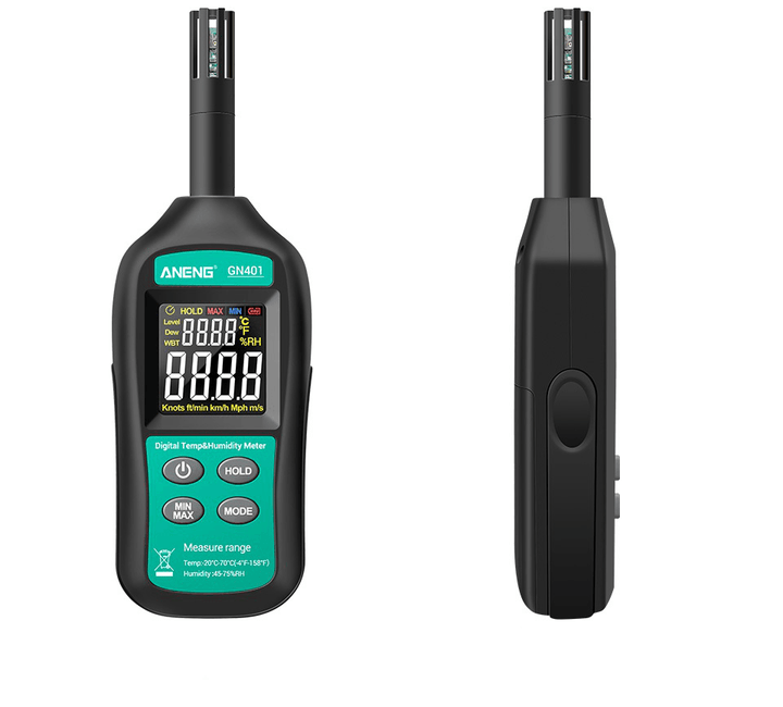 ANENG GN401 Mini Temperature Humidity Meter Handheld No Contact Precision Digital Air Thermometer Hygrometer Gauge Tester - MRSLM