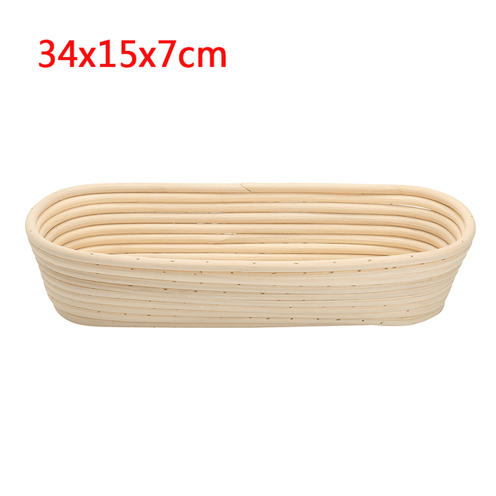 Long Oval Banneton Bread Dough Proofing Rattan Brotform Storage Baskets Loaf Proving Rising 4 Sizes - MRSLM