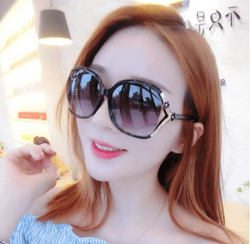 Sunglasses Ladies Sunglasses Anti-Ultraviolet Big Frame Glasses - MRSLM