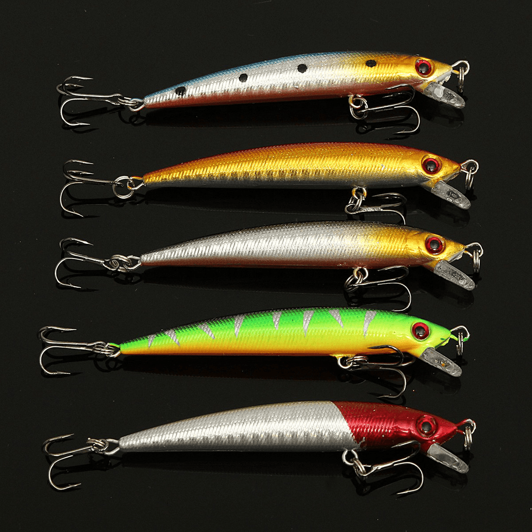 ZANLURE Lot 56 Mixed Minnow Fishing Lures Bass Baits Crankbaits Sharp Hooks Tackle Set - MRSLM