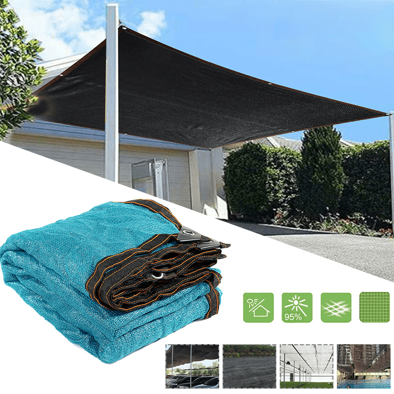 95% UV Sun Shade Sail Net Outdoor Garden Awning Canopy Greenhouse Cover - MRSLM